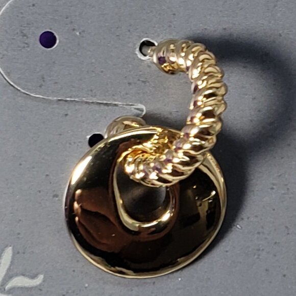 2/$30 Gold tone Dainty Interconnected Hoops Post Drop Earrings, 0.75" - Jewelry - Picture 7 of 11